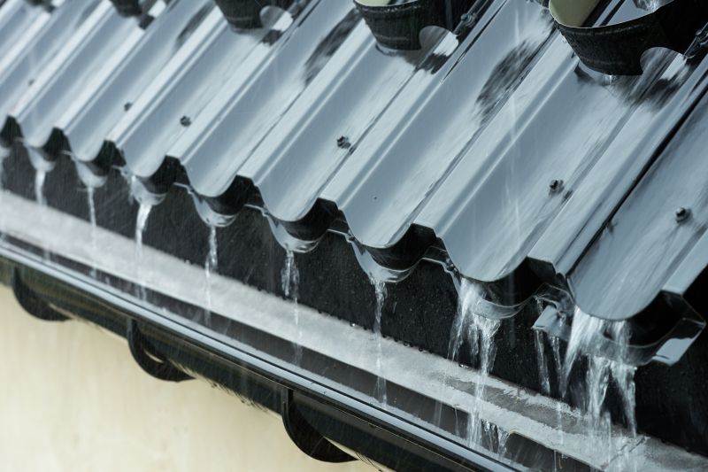 Gutter System in Action During Rain